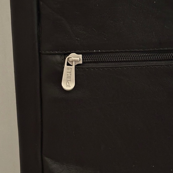 Piel Black Leather Laptop Bag - Picture 2 of 5